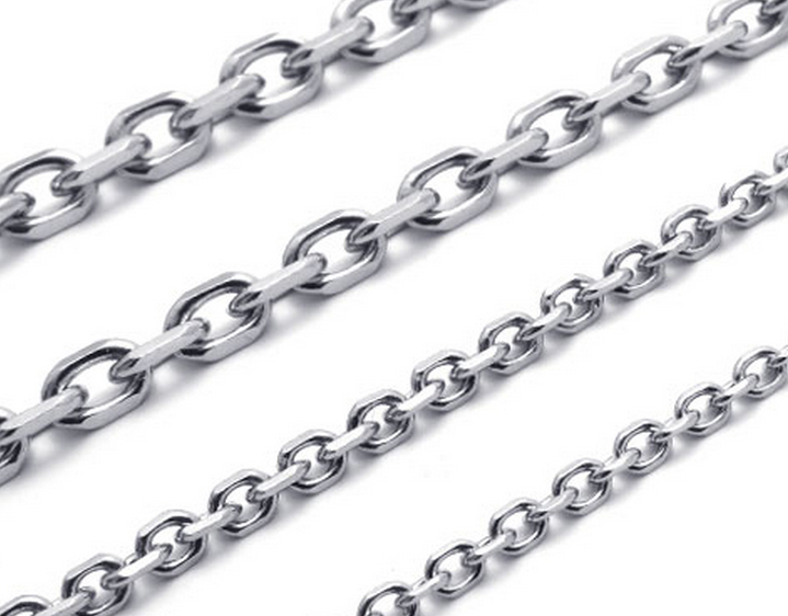 5pcs/Lot More Size Rolo Cross Chain Necklace Bracelet Stainless steel in bulk