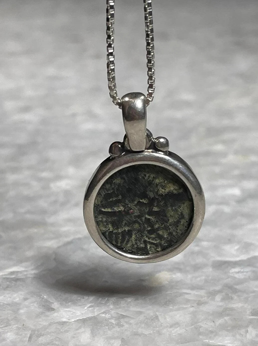 Authentic Masada Coin Necklace, Handmade Jewelry, men pendant, 925 Silver