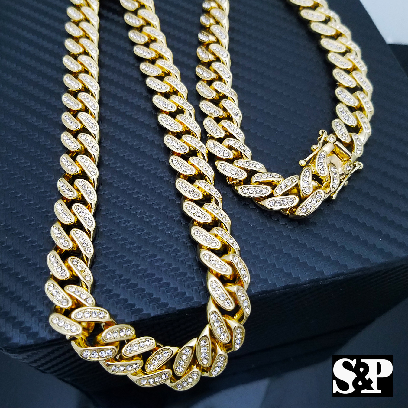 Bulls Head Pendant & 13mm 16″ 18″ 20″ 24″ Iced Cuban Box Lock Chain Necklace