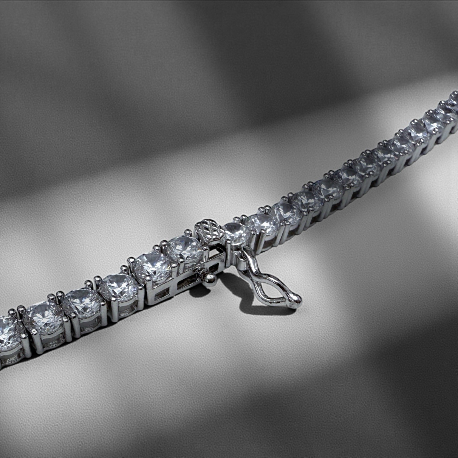 Solid 925 Sterling Silver 3mm-4mm 16”/18”/20” Iced CZ Hip Hop Tennis Necklace