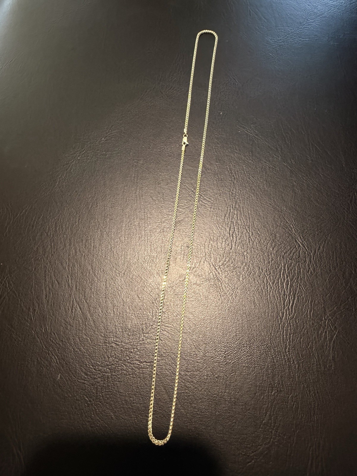 10k Yellow Gold Franco Chain Necklace, Lobster Clasp