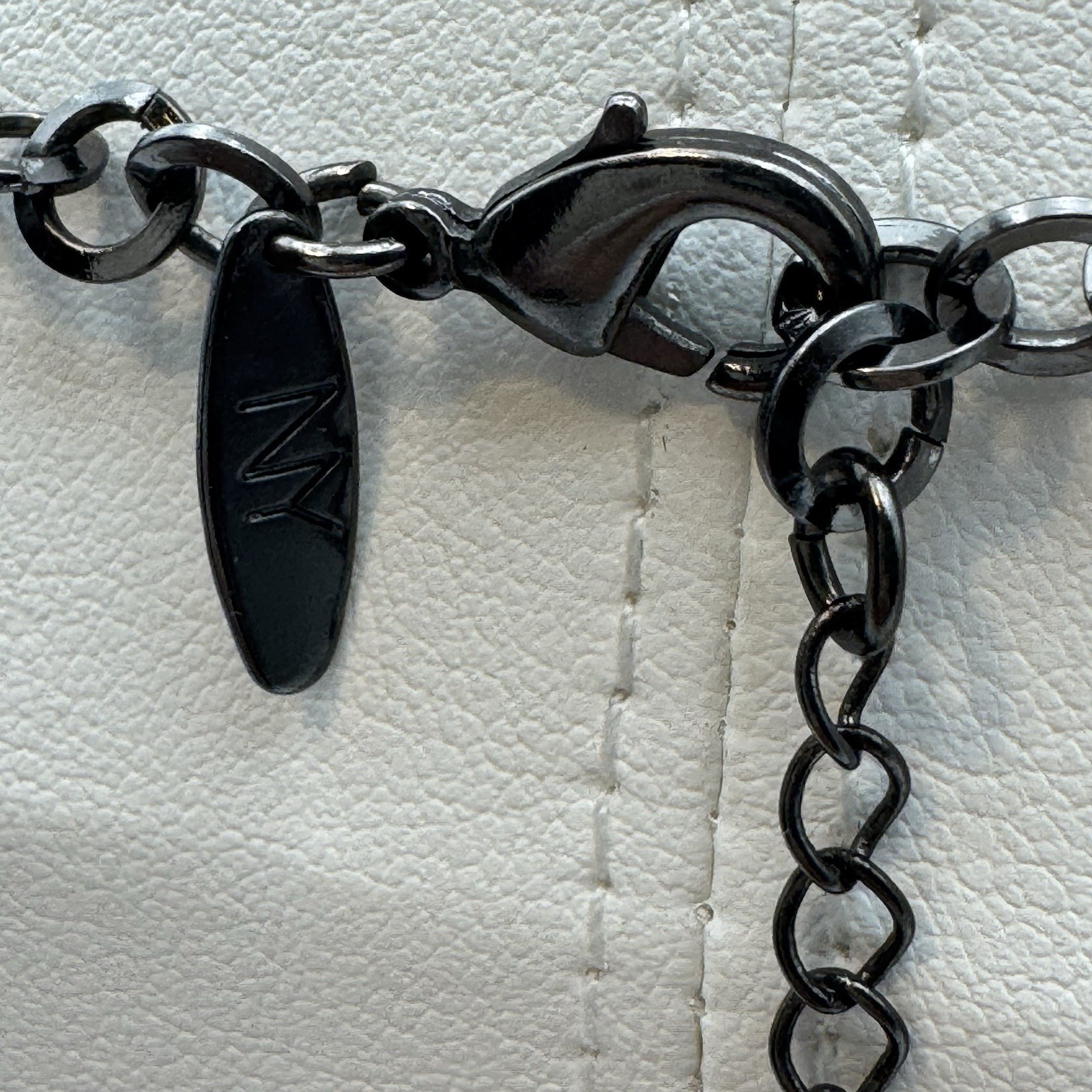 NY & Co Mixed Metal Layered Chain Necklace Gunmetal Gold Tone Statement 36″