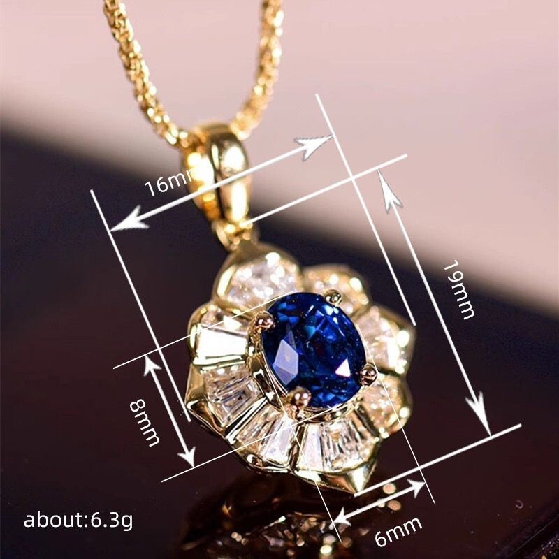 Fashion Women 18K Gold Plated Sparkling CZ Chain Necklace