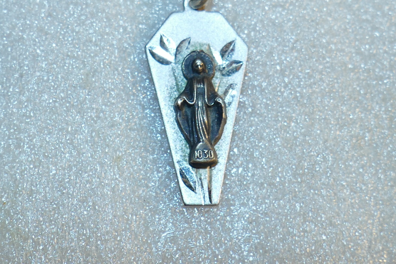Sterling Silver Etched Pendant on chain, Angel of Harmony Stamped 1030