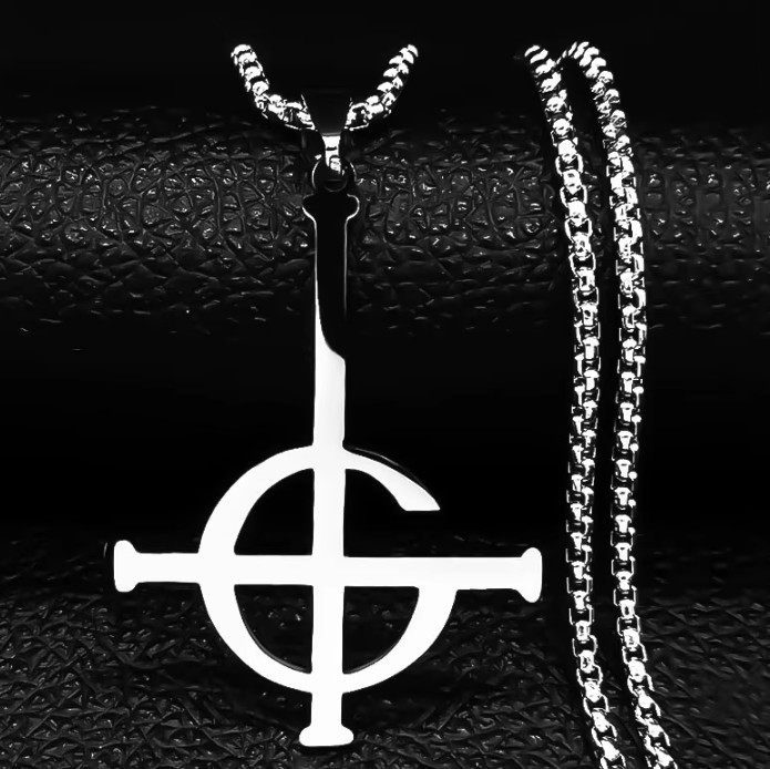 Ghost BC Necklace Nameless Ghost Band Crucifix Papa Emeritus Stainless Steel
