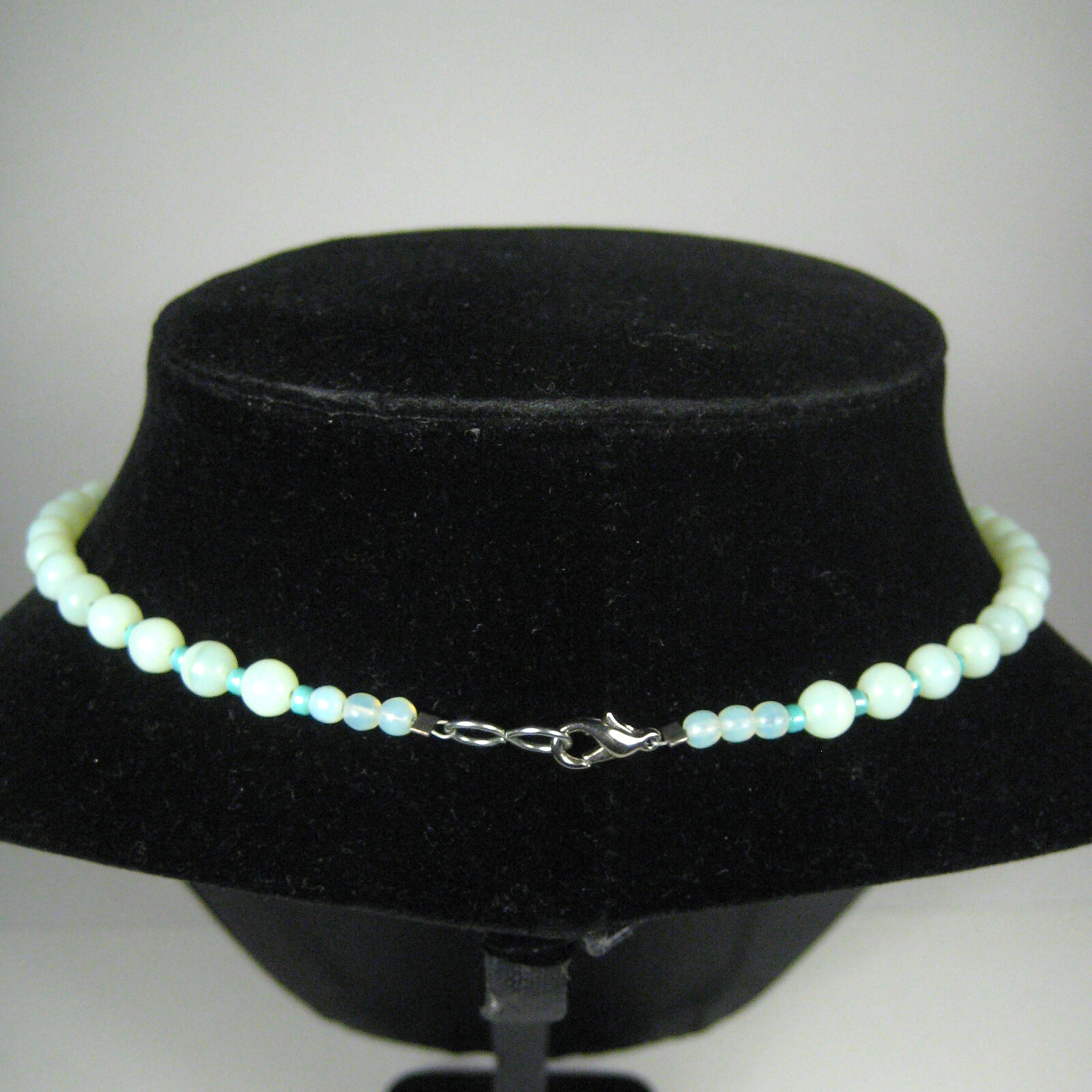 Necklace Women 15 In Strand Plastic Jewelry Green Bead Collar Choker Blue