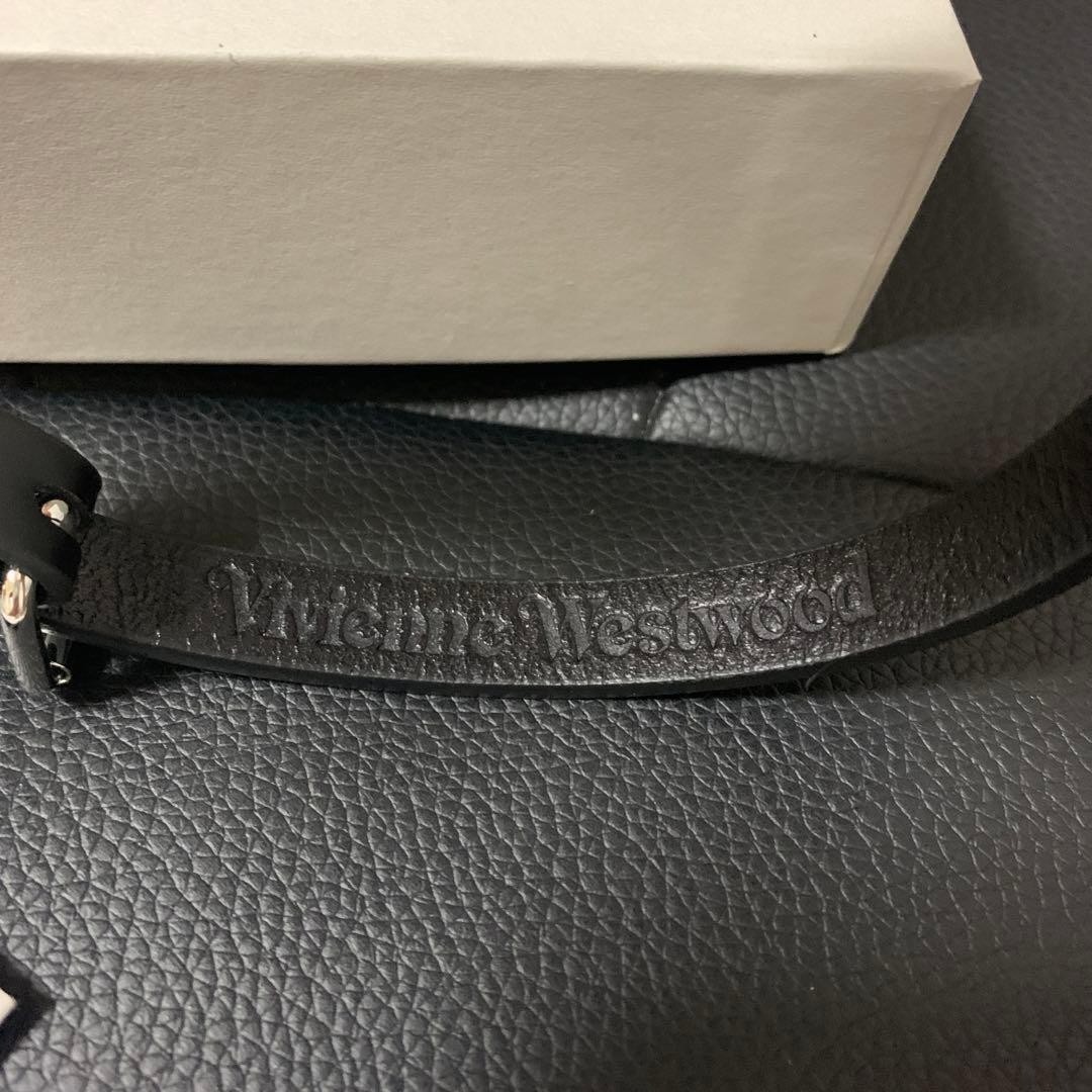 Vivienne Westwood Necklace BRISTOL Choker Bracelet Black w/Pouch NO BOX