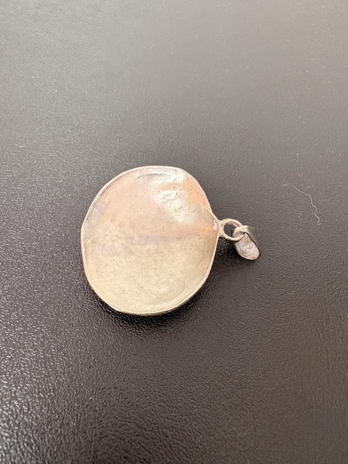 Mexico Sterling Silver Oval Charm Pendant Disc with Bail Metal Pendant
