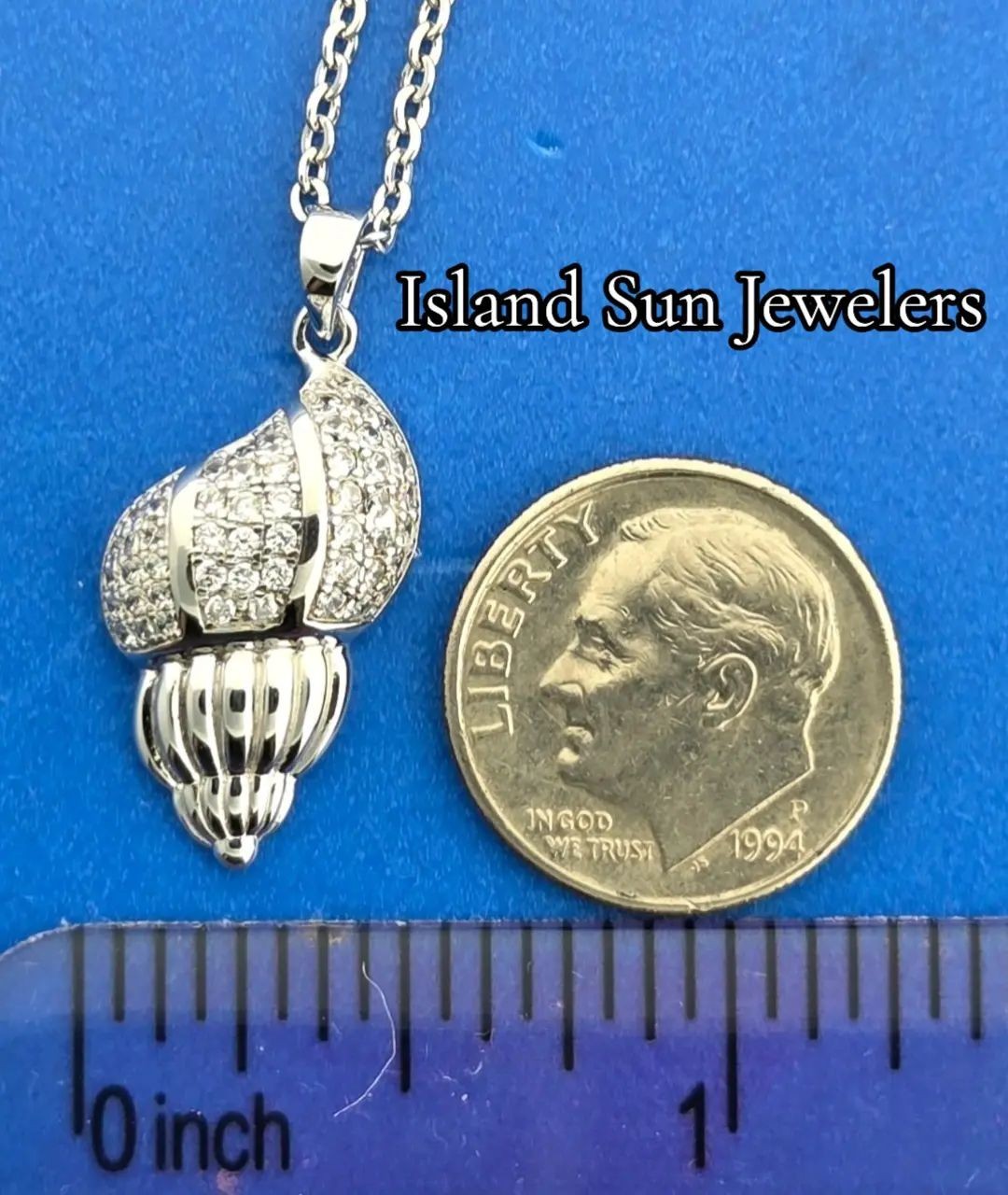 Alamea Conch Shell Pendant, Sterling Silver