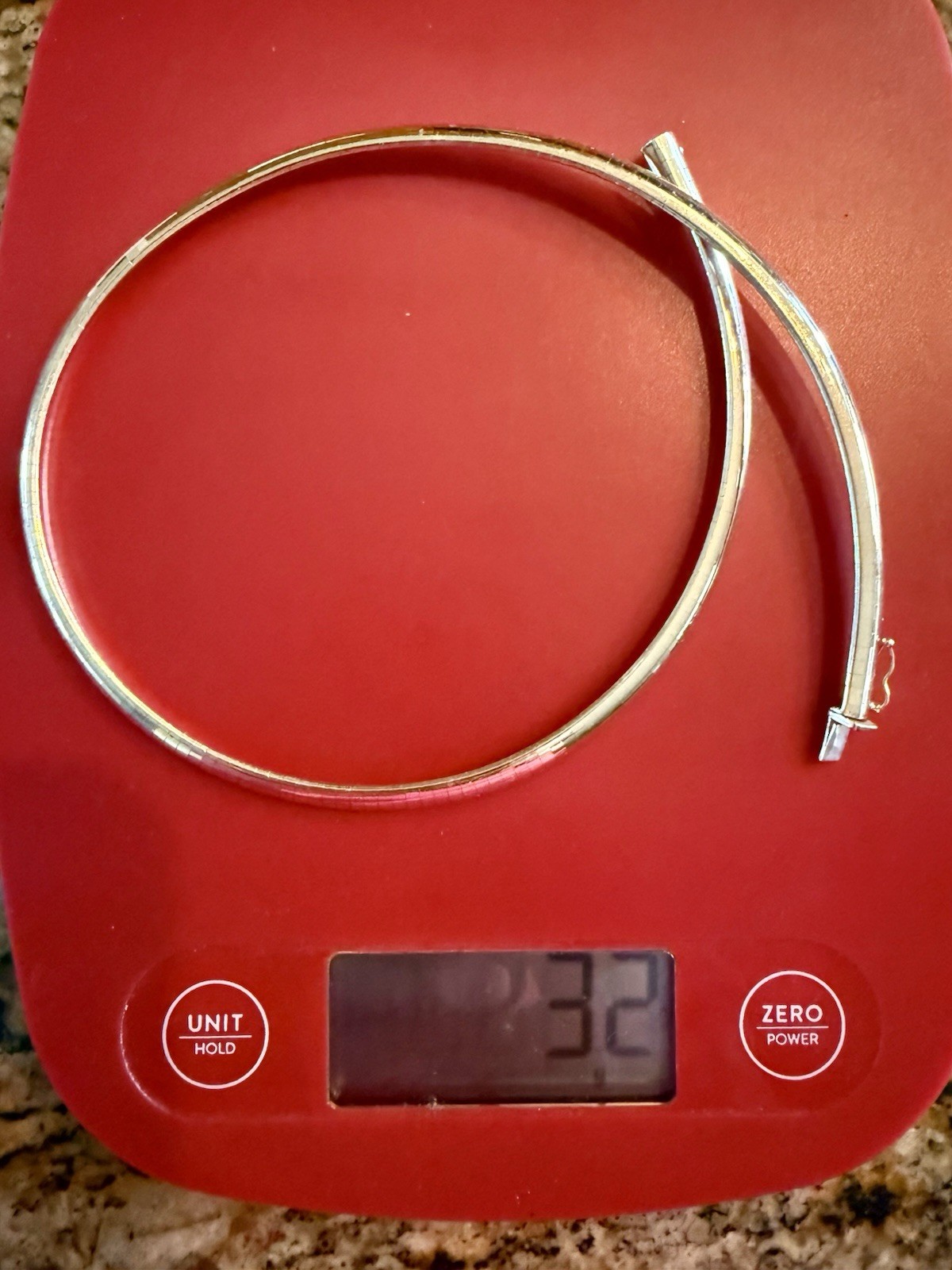 Vintage 14K Yellow Gold 6mm Domed Omega Choker Necklace 32g 16.5″ Italy BRI