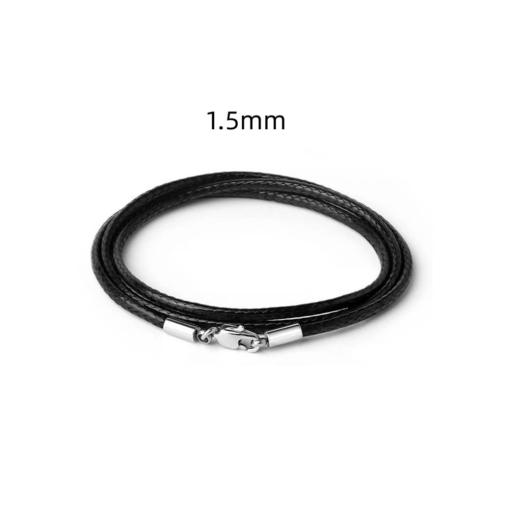 Leather Cord Necklace Black Brown (1 to 3mm) Bayonet Clasp Surfer Choker Unisex