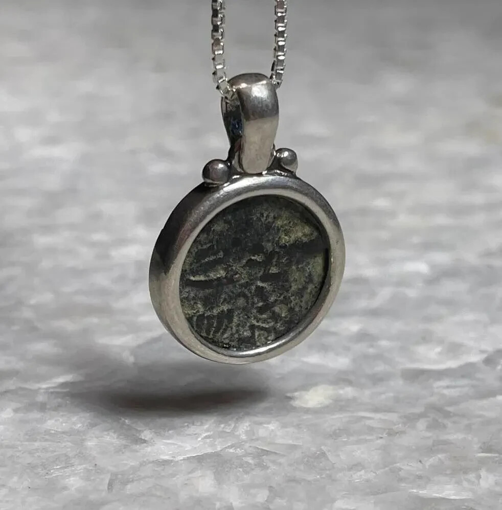 Authentic Masada Coin Necklace, Handmade Jewelry, men pendant, 925 Silver