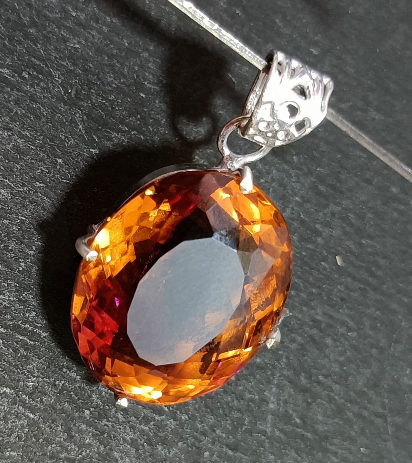 Flawless 59.5 Ct Natural Zultanite 7 Color Oval Cut Pendant 925 Silver Gemstone