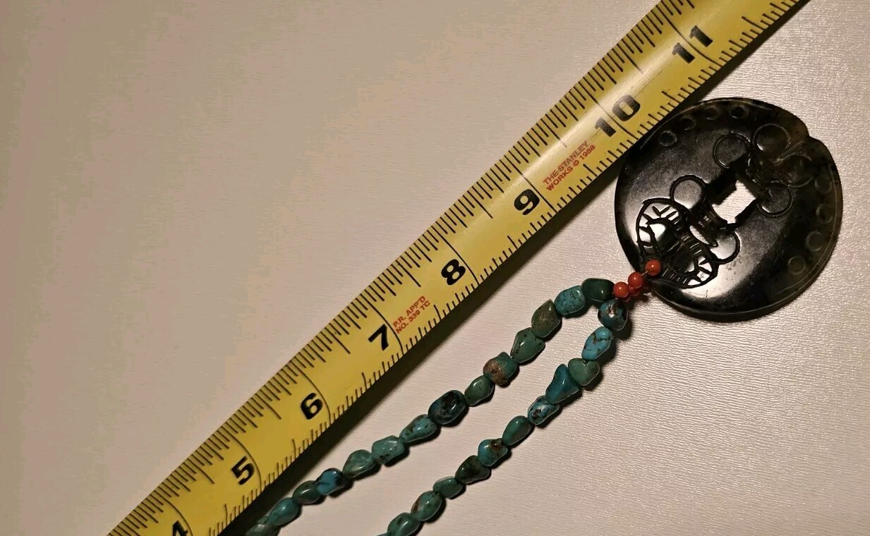 Moon Phase Stone Necklace, Carnelian Turquoise 18″ Beaded Chain, 2″ Coin Pendant