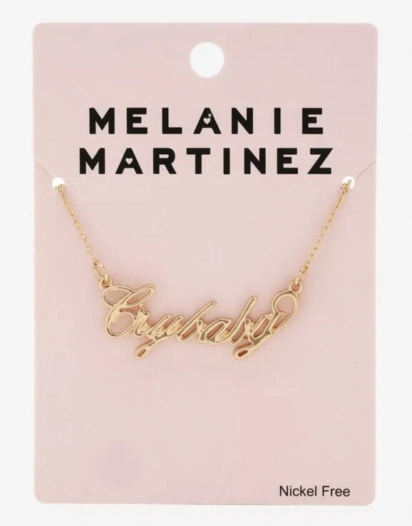 Melanie Martinez Crybaby Nameplate Gold Tone Necklace BRAND NEW SEALED