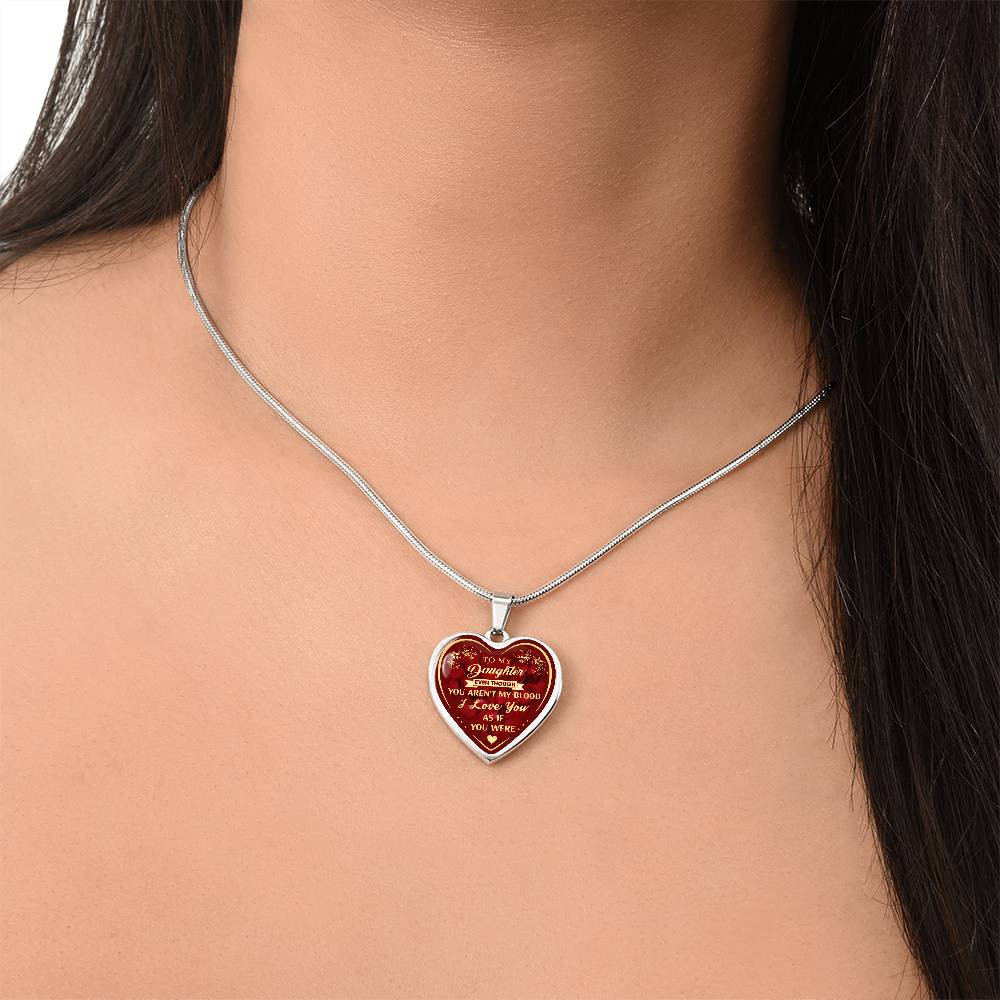 To My Daughter Necklace From Step Mom Dad – Step Daughter Necklace Unique Gifts
