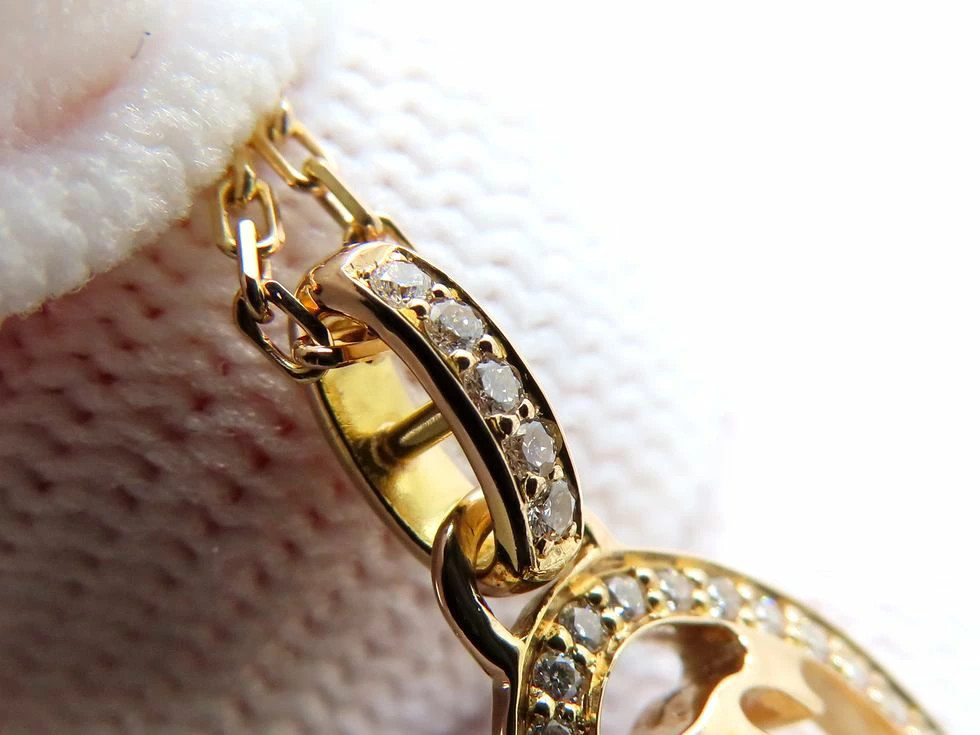 CARTIER B7219300 K18PG Diamond (no CT stamp) Logo Double C de CARTIER Necklace