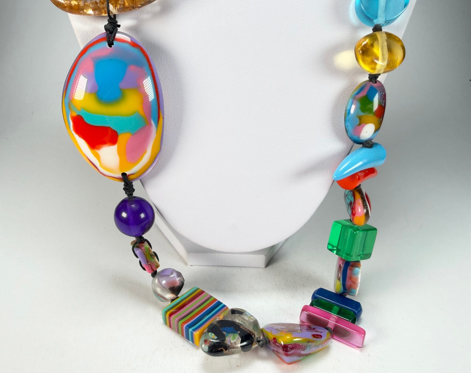 Jackie Brazil “Fusion” Mix Colours Long 110cm Bead Necklace ( N0040 )