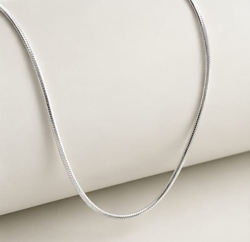 925 Sterling Silver Snake Chain Necklace 18″ 1.5mm Italian Style Gift