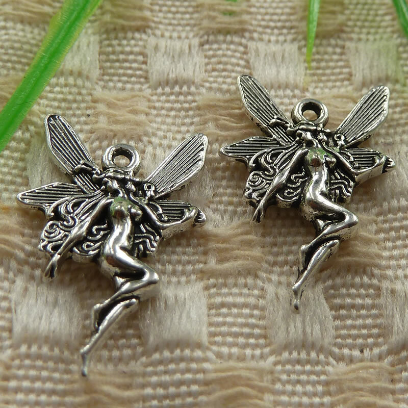 270 Pcs Tibetan Silver Fairy Charms Pendant 22X15MM S4144 DIY Jewelry Making
