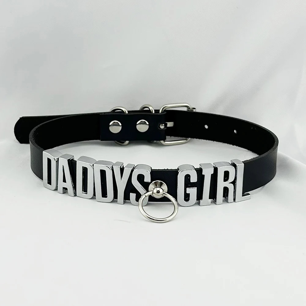 Collar BDSM Gift Pu Leather Custom Choker Necklace Punk DIY Chocker Party M7