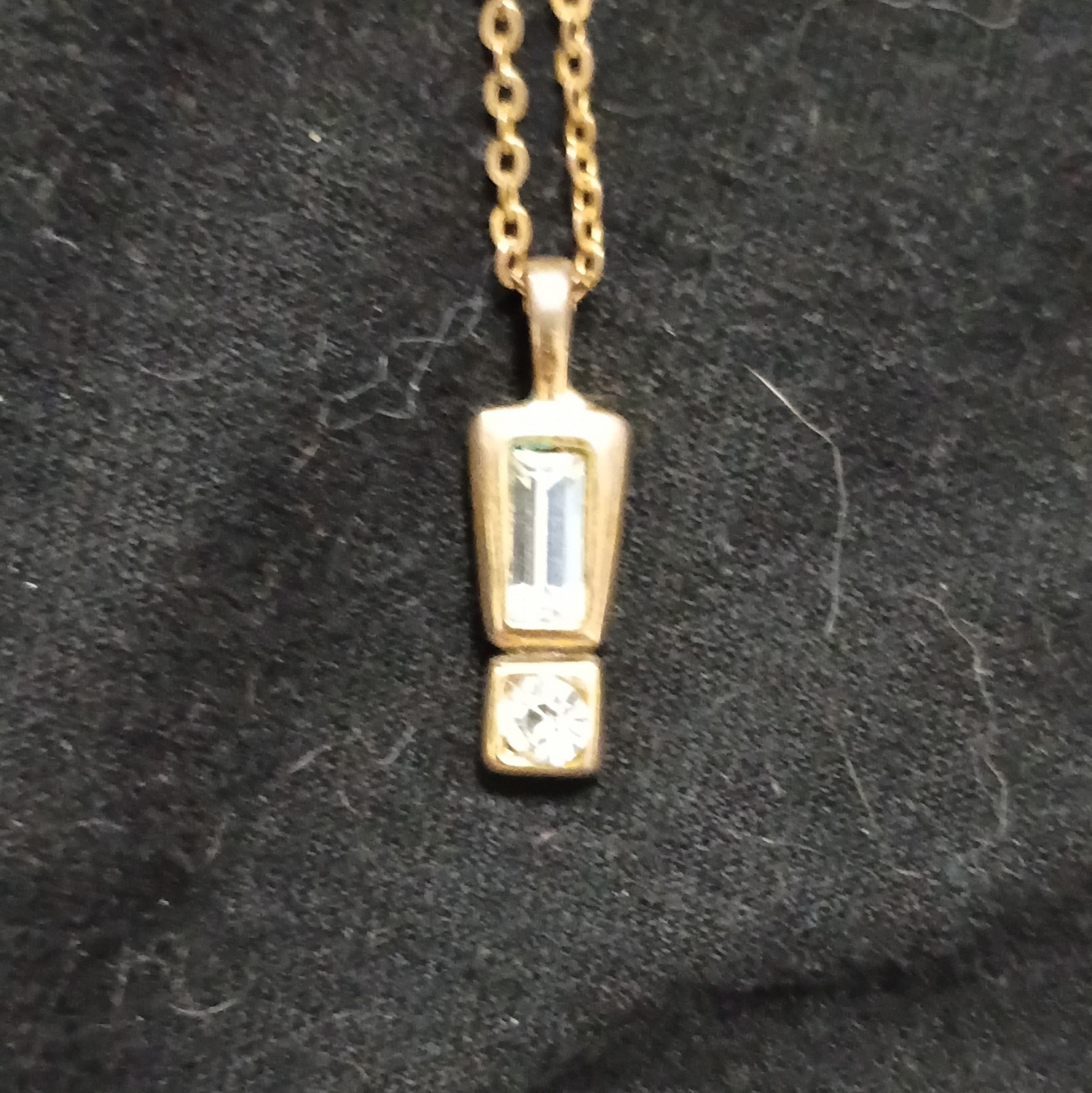 14k Yellow Gold 10″ Necklace With Lab Grown Diamond Pendant
