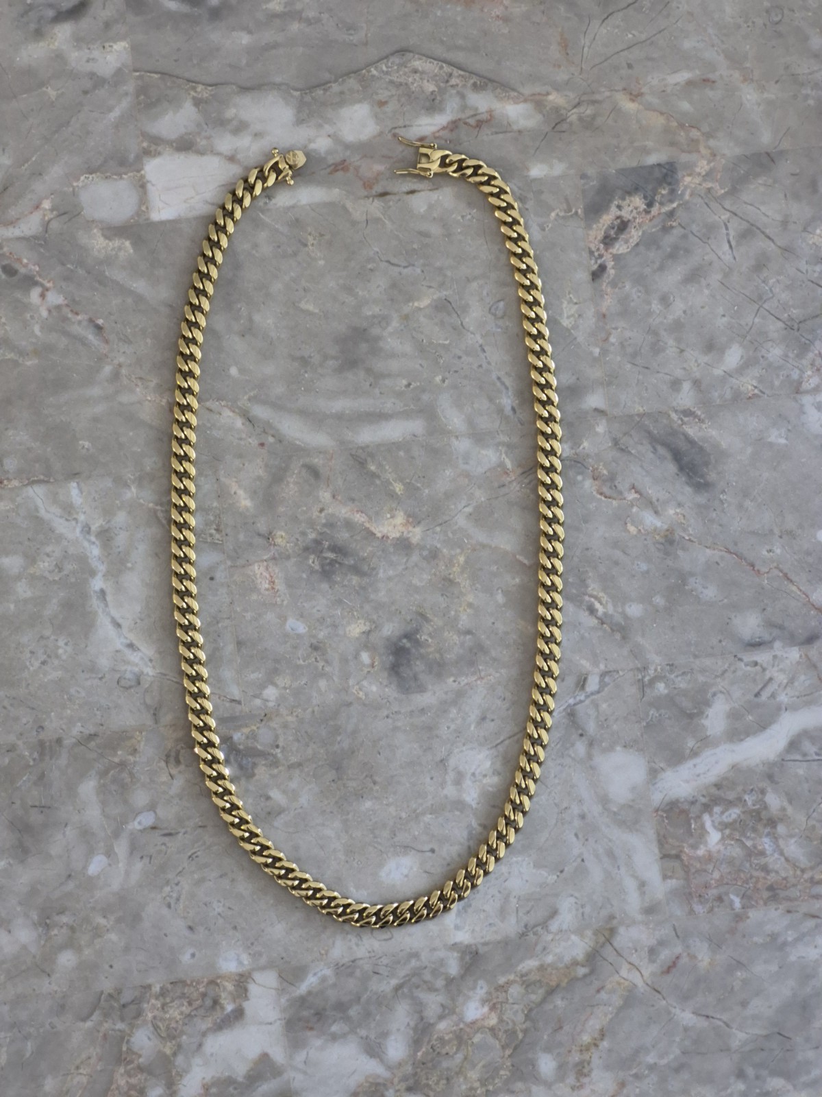 Cuban Link Chain Necklace 8mm 24in 18K Gold Plated PVD 316 Stainless Steel