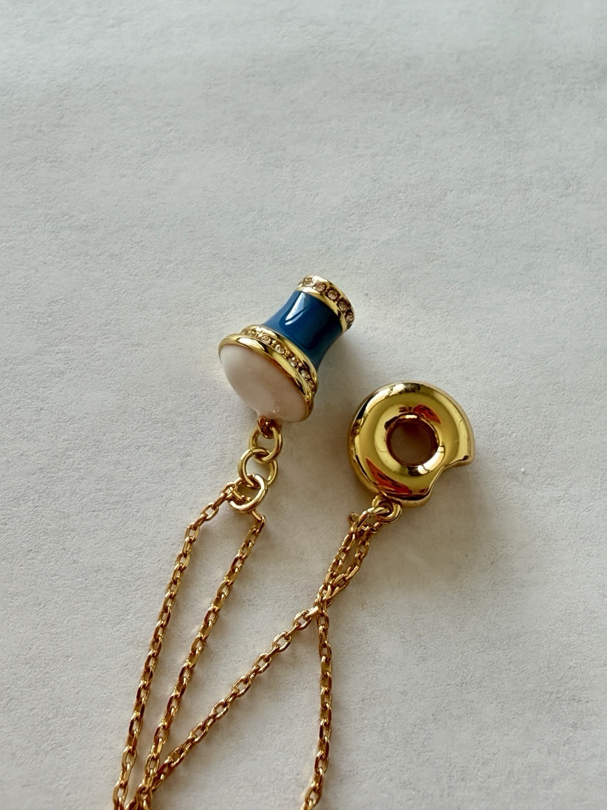 Kate Spade Coffee Break Donut And Coffee Cup Charm Pendant Necklace. New