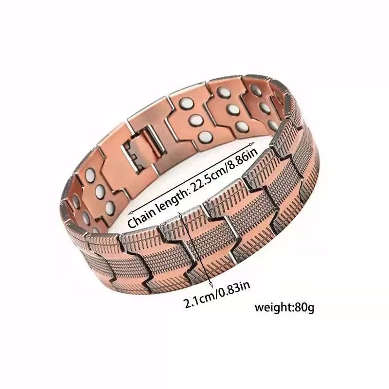 Pure Solid Copper Arthritis Therapy Magnetic Bracelet Pain Relief Men Women