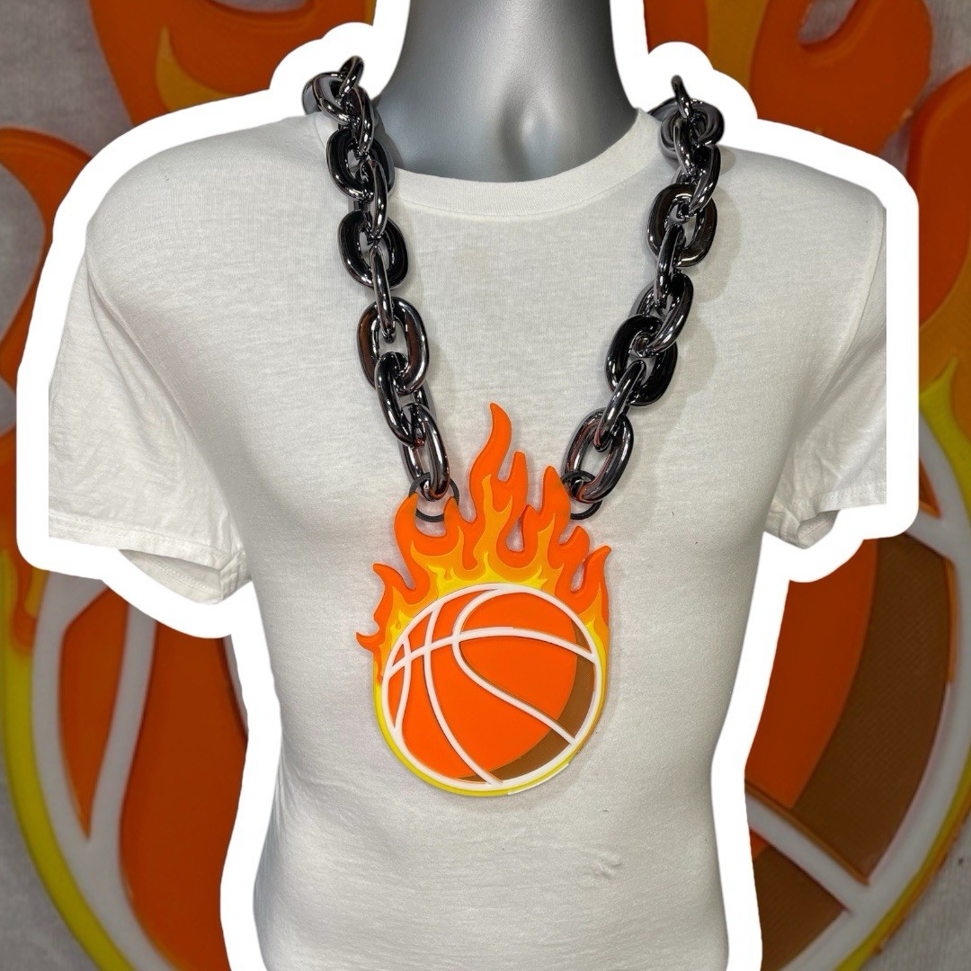 Custom Sports Team Fan Chain School Logo Necklace Pendant MVP Oversized Turnover