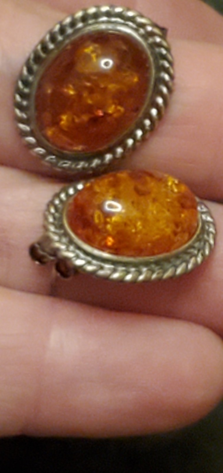 Genuine BALTIC AMBER Golden Honey Knotted Choker Necklace 925 Pierced Earrings