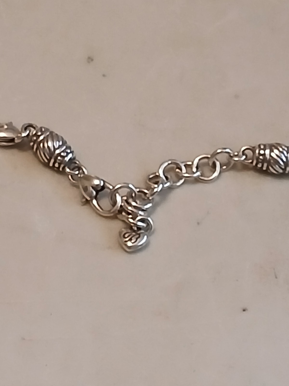Ladies BRIGHTON SILVER NECKLACE LION COURAGE CHARM PENDANT EXCELLENT CONDITION