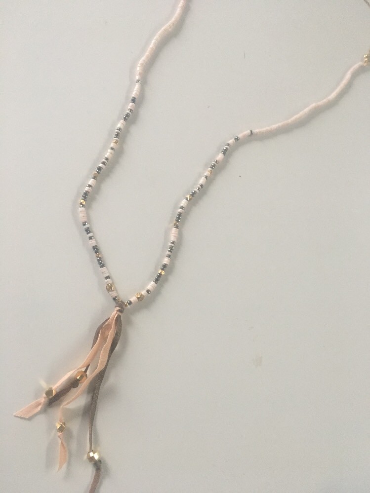 Chan Luu NWT Sterling Silver 18ktGP 32″ pink Mix Semiprecious Stone Necklace