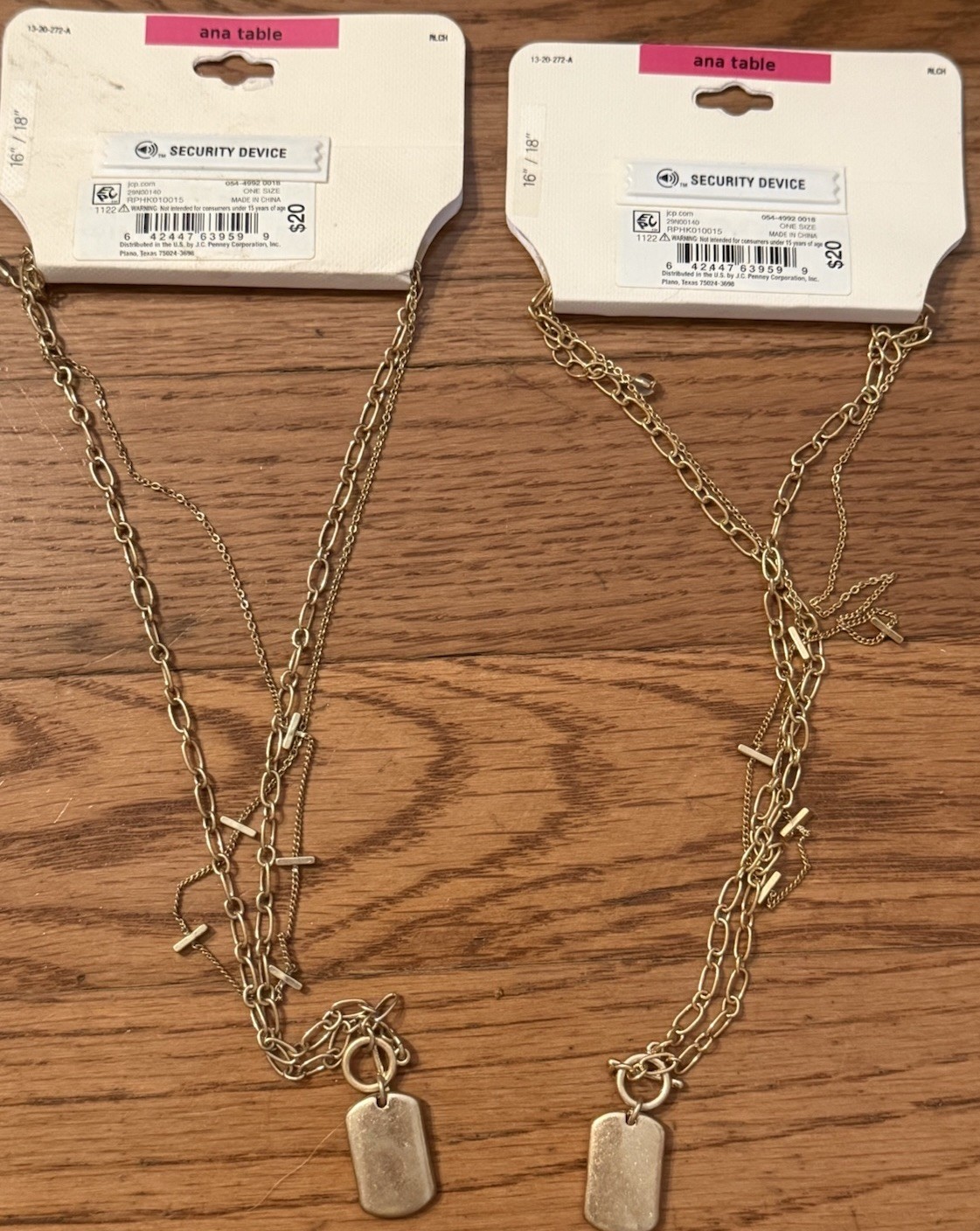 2 a.n.a gold tone toggle pendant necklace in gold