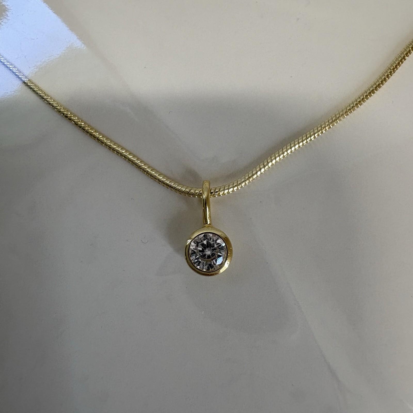 A New Day Demi Fine 14K Gold-Plated 16” Necklace Cubic Zirconia