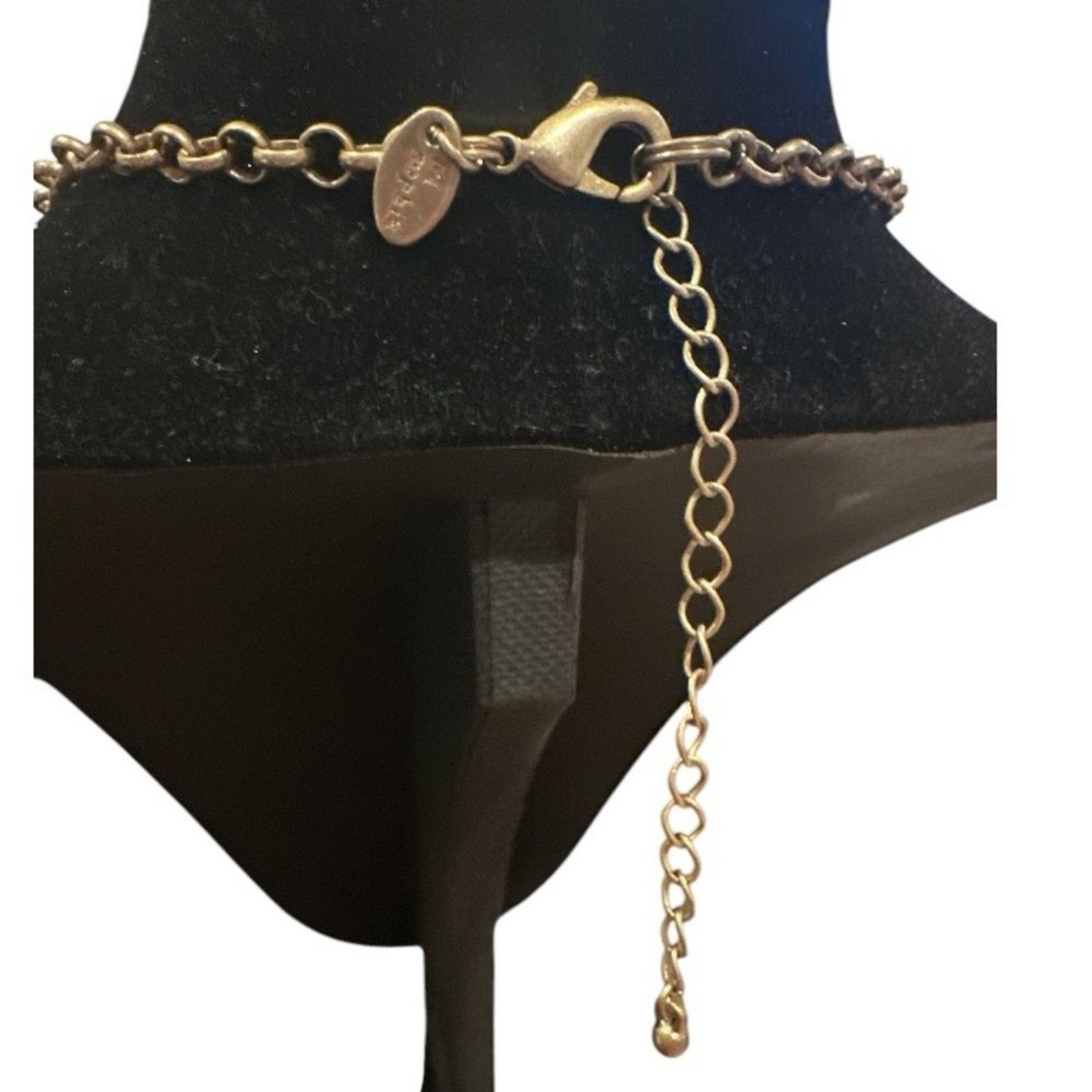 New LIA SOPHIA BLUE BAUBLE CLUSTER GOLDTONE NECKLACE