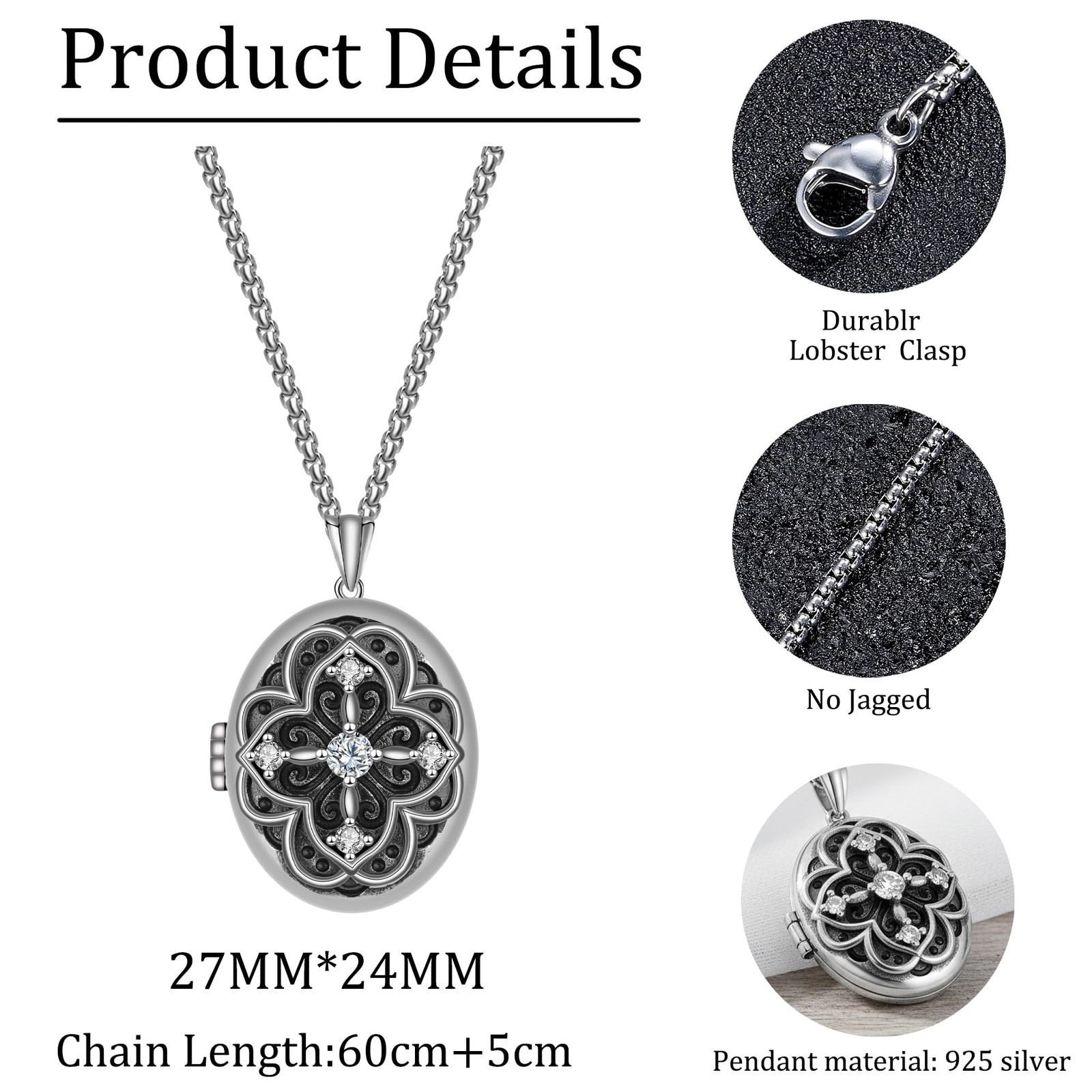 925 Sterling Silver Heart Dog Paw Locket Necklace,That Holds Pictures Persona…