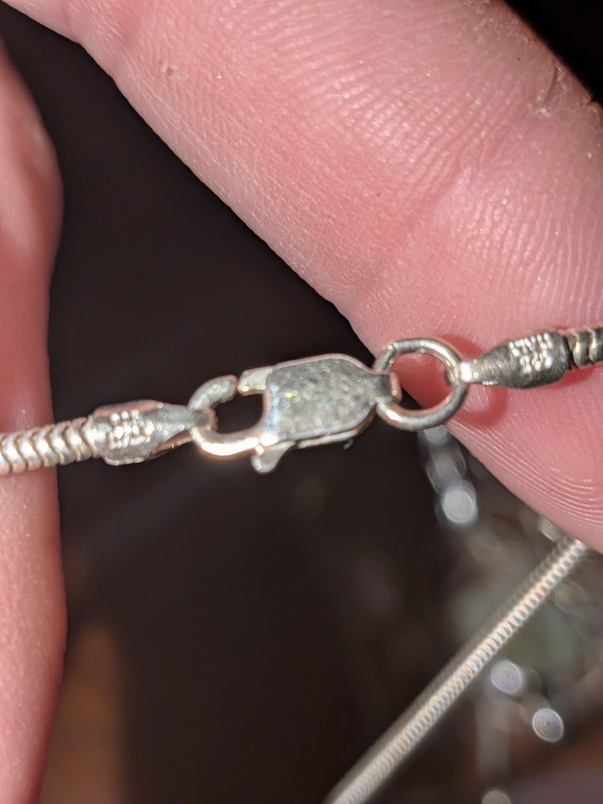 Silver Snake Chain Star Tassel Pendant Necklace Crystal Lobster