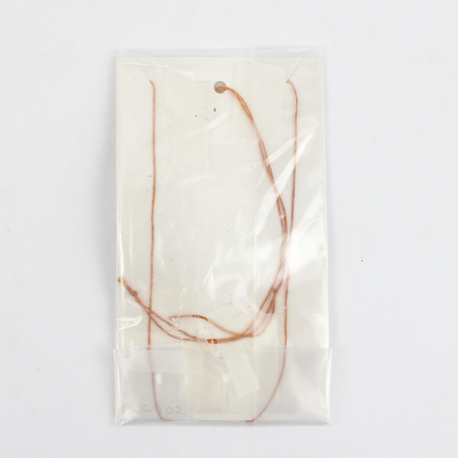Northwest Colorless Beach Glass Wax Linen Netting Necklace