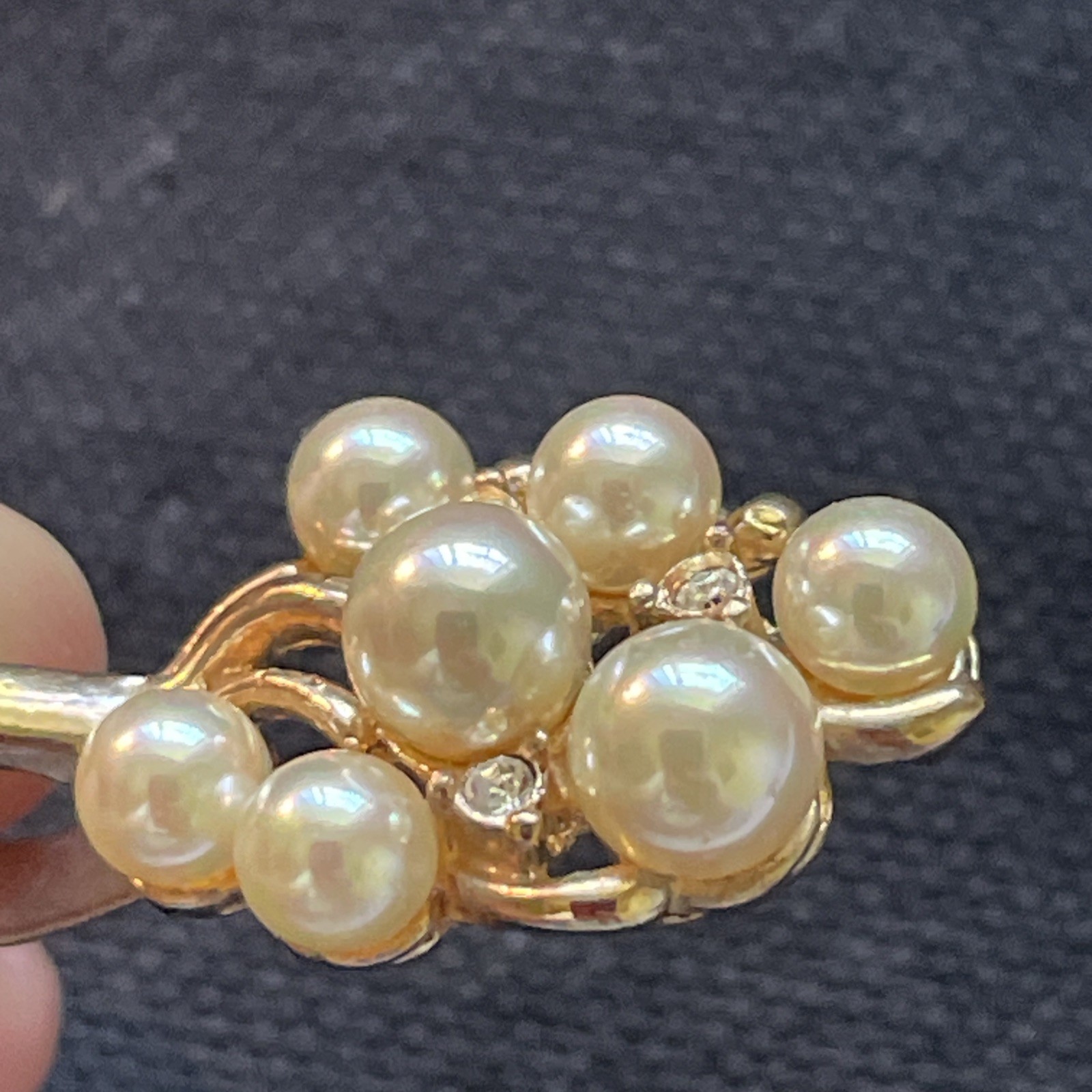Vintage Roman Signed Pendants Lot of 4 Gold Tone Rhinestone Faux Pearl & Stones