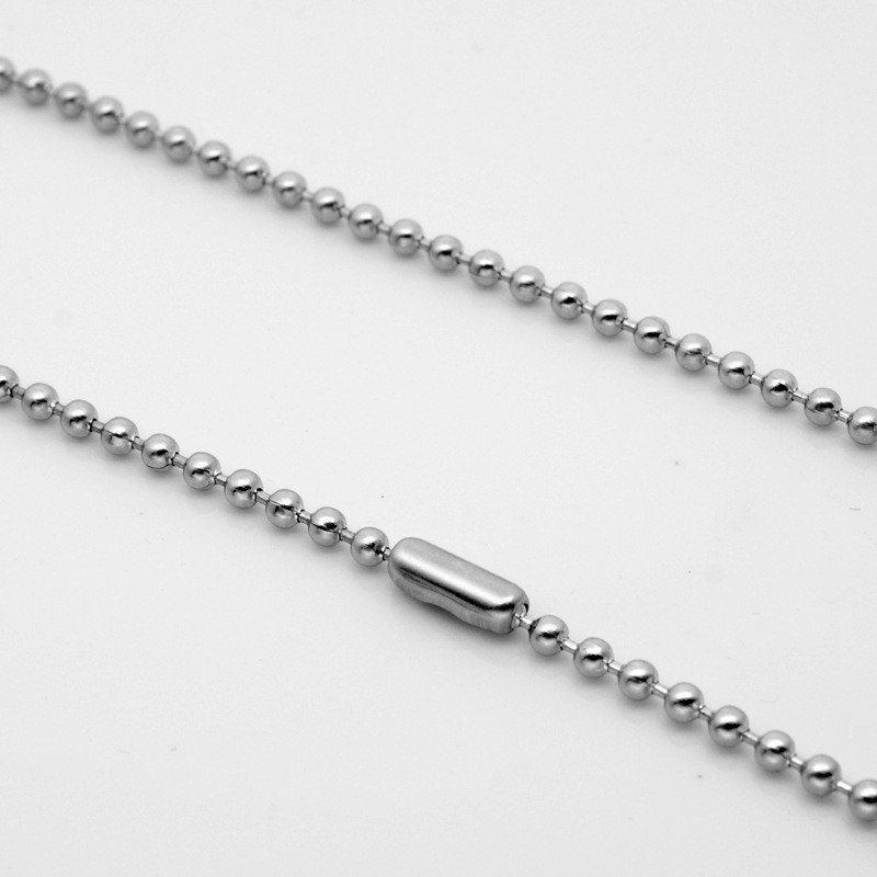 USA Stock Stainless Steel Round Ball Bead Chain Necklace Men Women 2/3mm