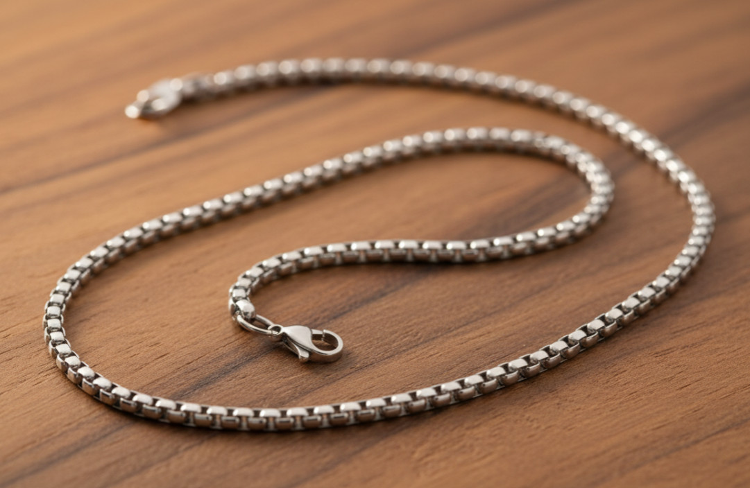 Stainless Steel Rolo Link 6 mm Box Chain 20″ Necklaces – Chain B12