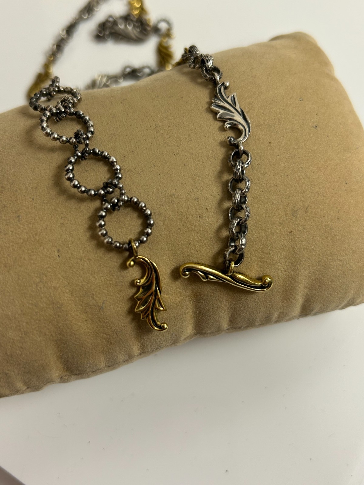 QVC Margaret Thurman Echo of the Dreamer Sterling Silver & Bronze 22″ Necklace