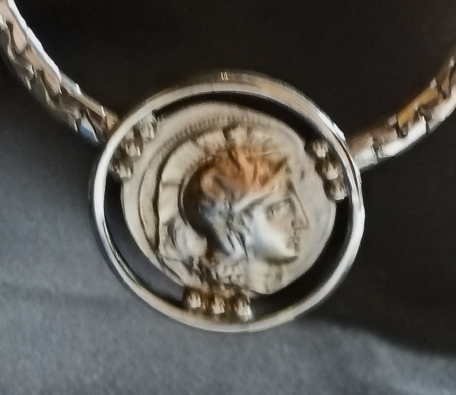 silver plated pendant Necklace By Direction One