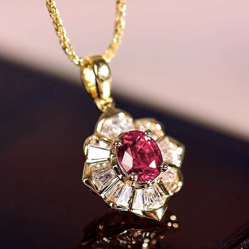 Fashion Women 18K Gold Plated Sparkling CZ Chain Necklace
