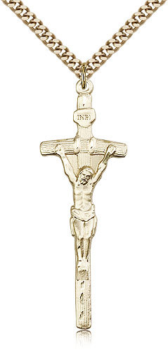 Gold Filled Crucifix Pendant For Men On 24 Chain – 30 Day Money Back Guarantee