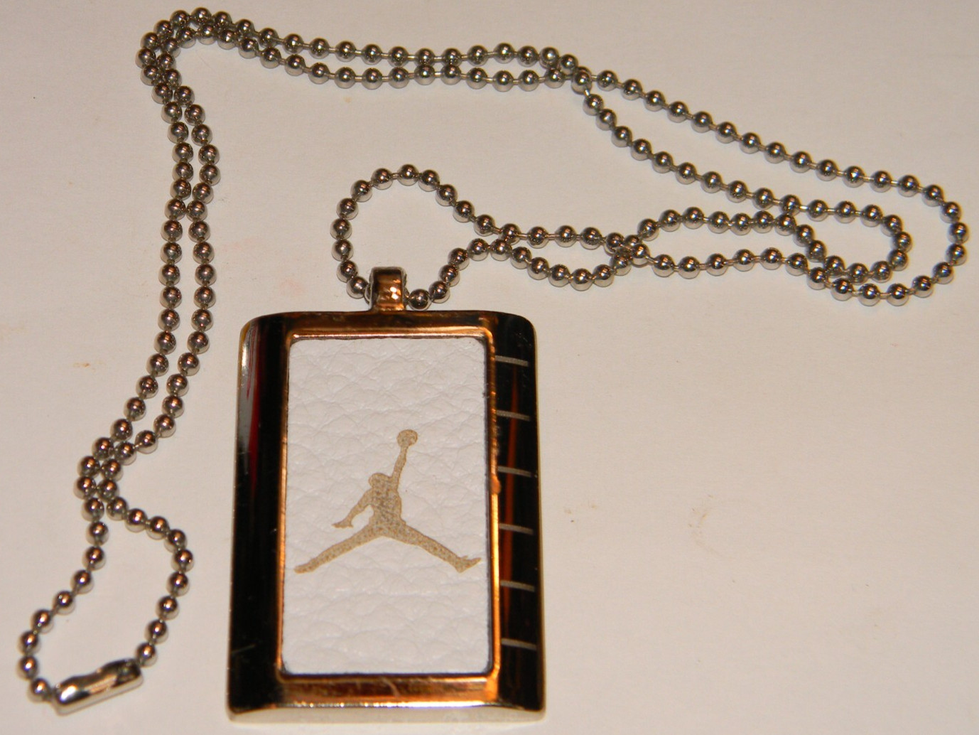 Nike AF-1 Air Jordan Authentic Hang Tag Pendant Necklace Michael Jumping