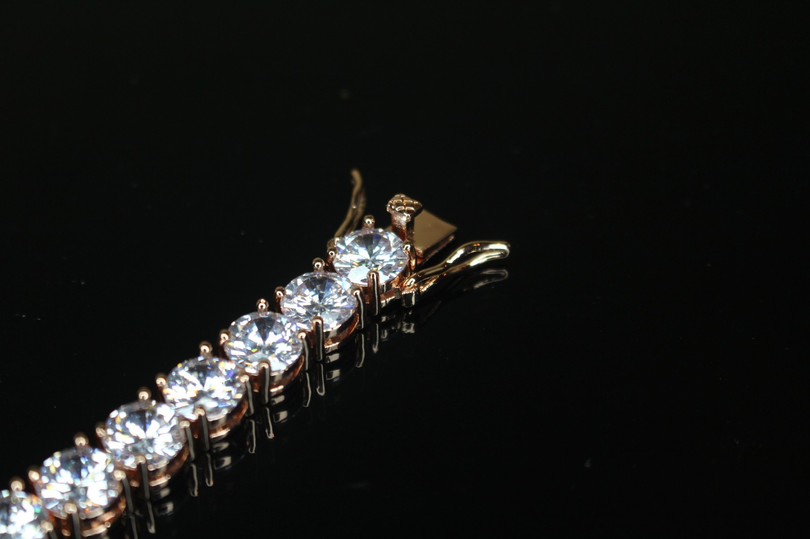 14k STAMPED 8mm MASSIVE XXL Tennis Bracelet 48ct Lab Sim VVS Diamonds ROSE GOLD