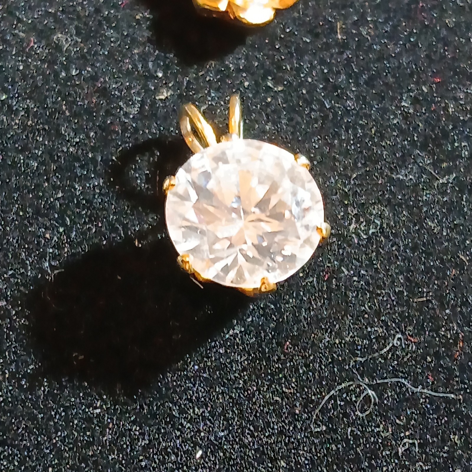 Untested Charm Pendant Lot of 4 Rose Flower Charms Blue & Clear Stone