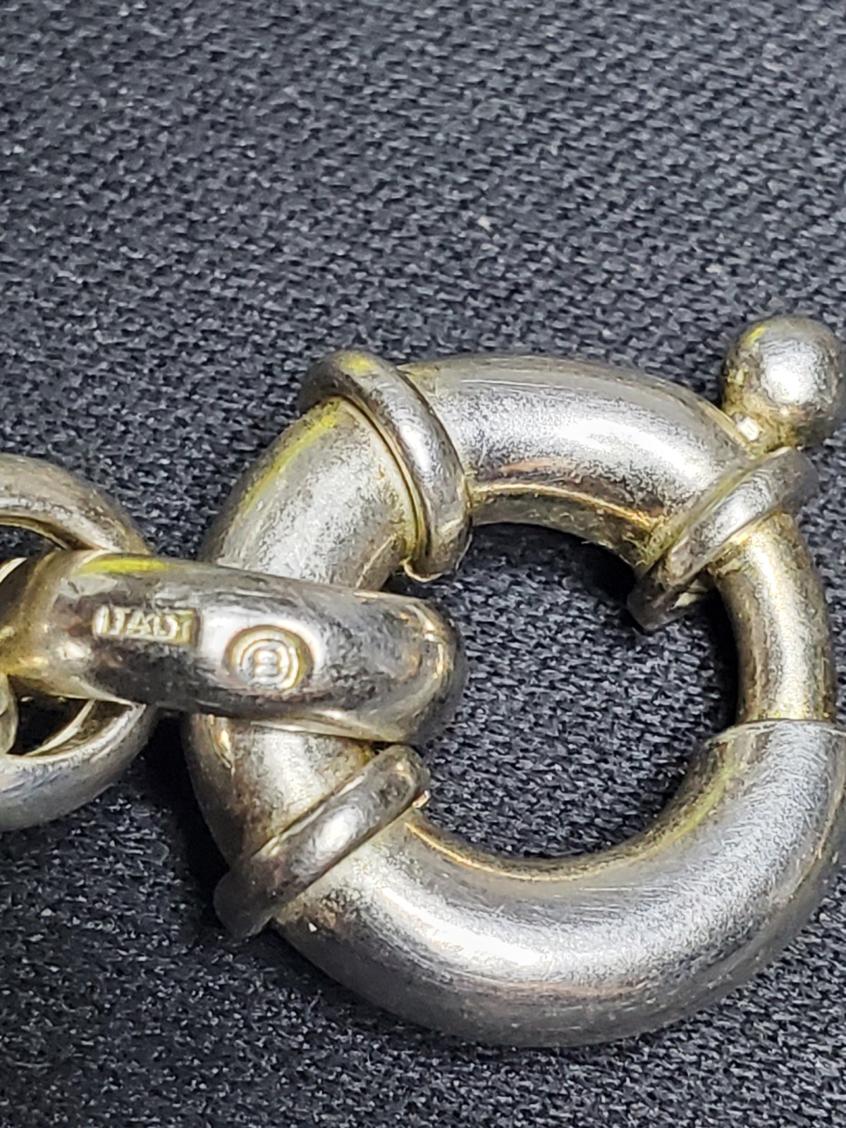 Vintage Rolo Chain 22 INCH Necklace Real Solid 925 Italy,b